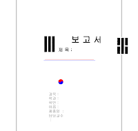 레포트표지(태극기) 레포트표지(태극기)